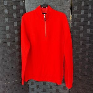 Ted Baker Orange Half Zip Sweater Size 6